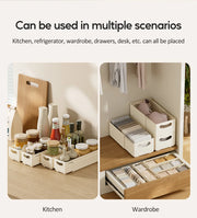 Kitchen Storage Box Retractable Multifunctional Storage Basket Cabinet Desktop Snack Spice Storage Box Fridge Kitchen Organizer