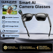 2025 New 800W Pixel HD Camera 32GB Smart Glasses Women Take photo shoot Video AI Translation Recording Waterproof AI Glasses Men