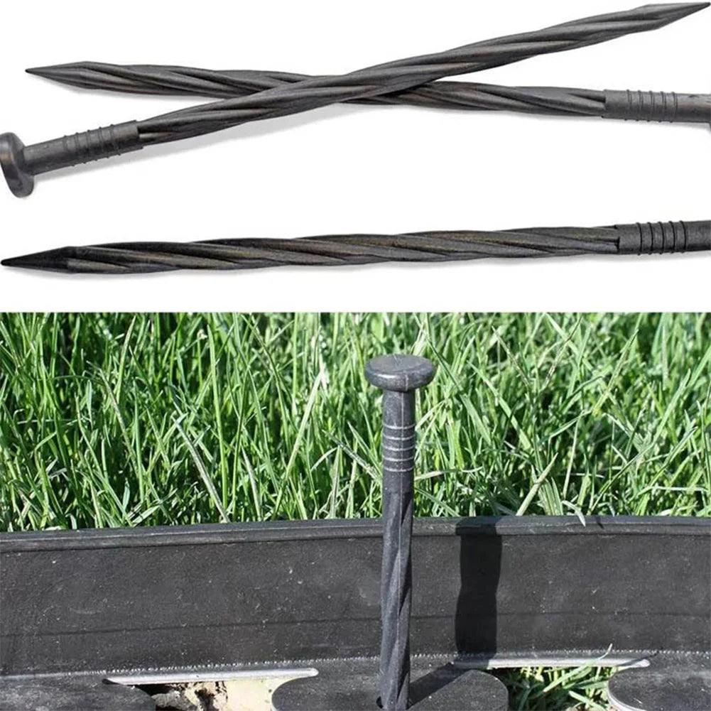 10M Landscape Edging Kit Fixed Garden Barrier Lawn Grass Plastic Edging Border Edging Garden Edging Coil for Lawn Yard Pathway