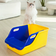 Cat Supplies Toilet Cat Litter Box Semi-closed Extra Large Size To Prevent Splashing Outside Automatic Litter Box