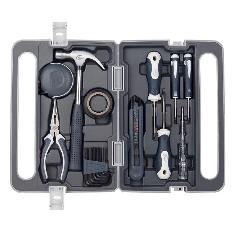 Complete Toolkits Household Multifunctional Organizer Kits Large Hard Case Tools Kit Maintenance Worker Metal Portable Toolkit