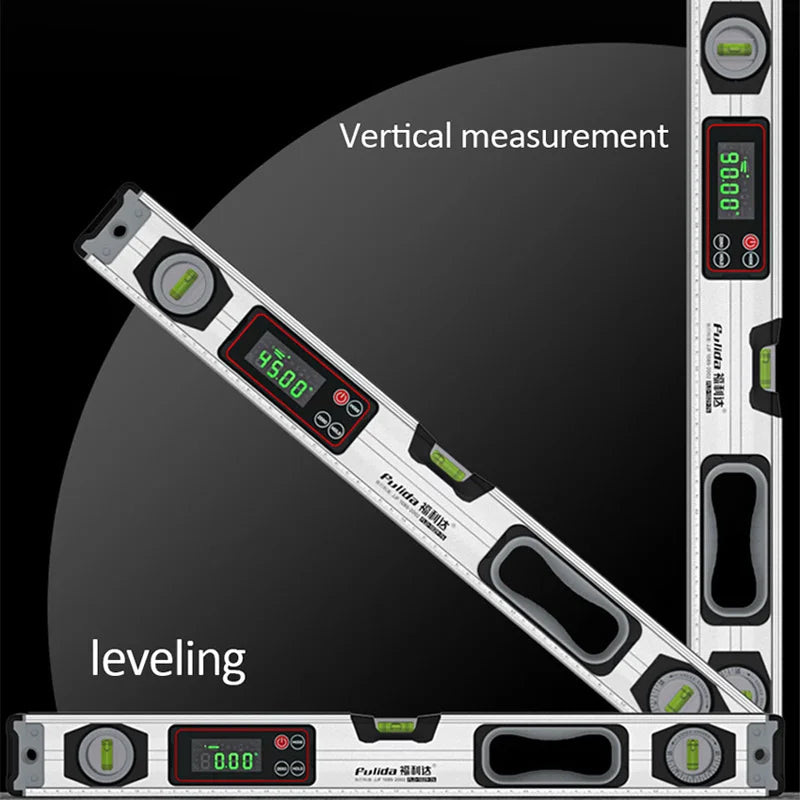 20-50cm Digital Spirit Level and Protractor Magnetic Spirit Level Bubble Level Aluminum Alloy Body Smart Level with Carrying Bag