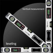 20-50cm Digital Spirit Level and Protractor Magnetic Spirit Level Bubble Level Aluminum Alloy Body Smart Level with Carrying Bag