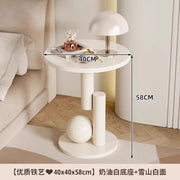 Living room sofa, small coffee table, side cabinet, living room home, light luxury bedside table, balcony, simple and creative