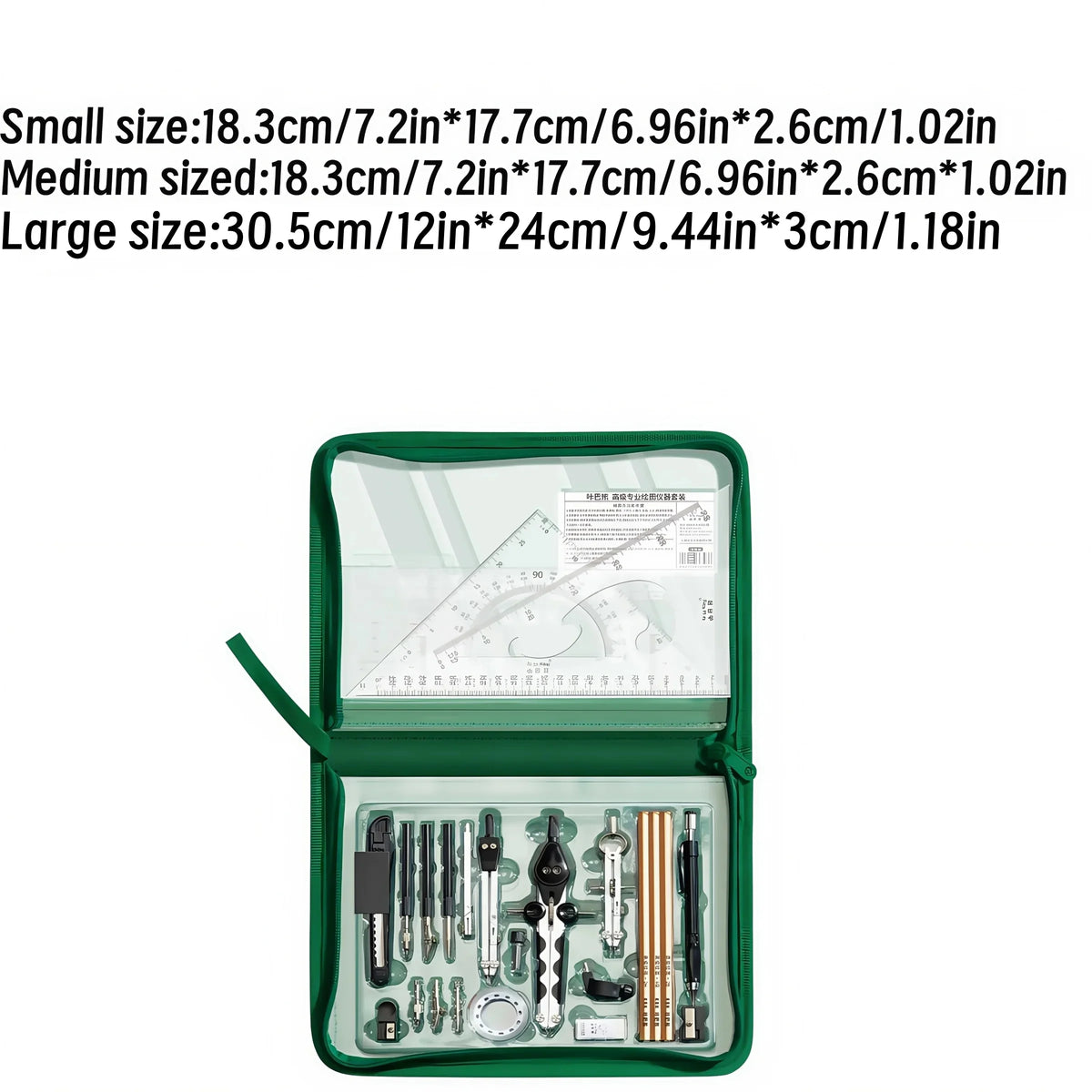 Engineering Tool Set, Precision Measuring Instrument Kit, Durable Stainless Steel, Engineering, Physical and Technical Drawing