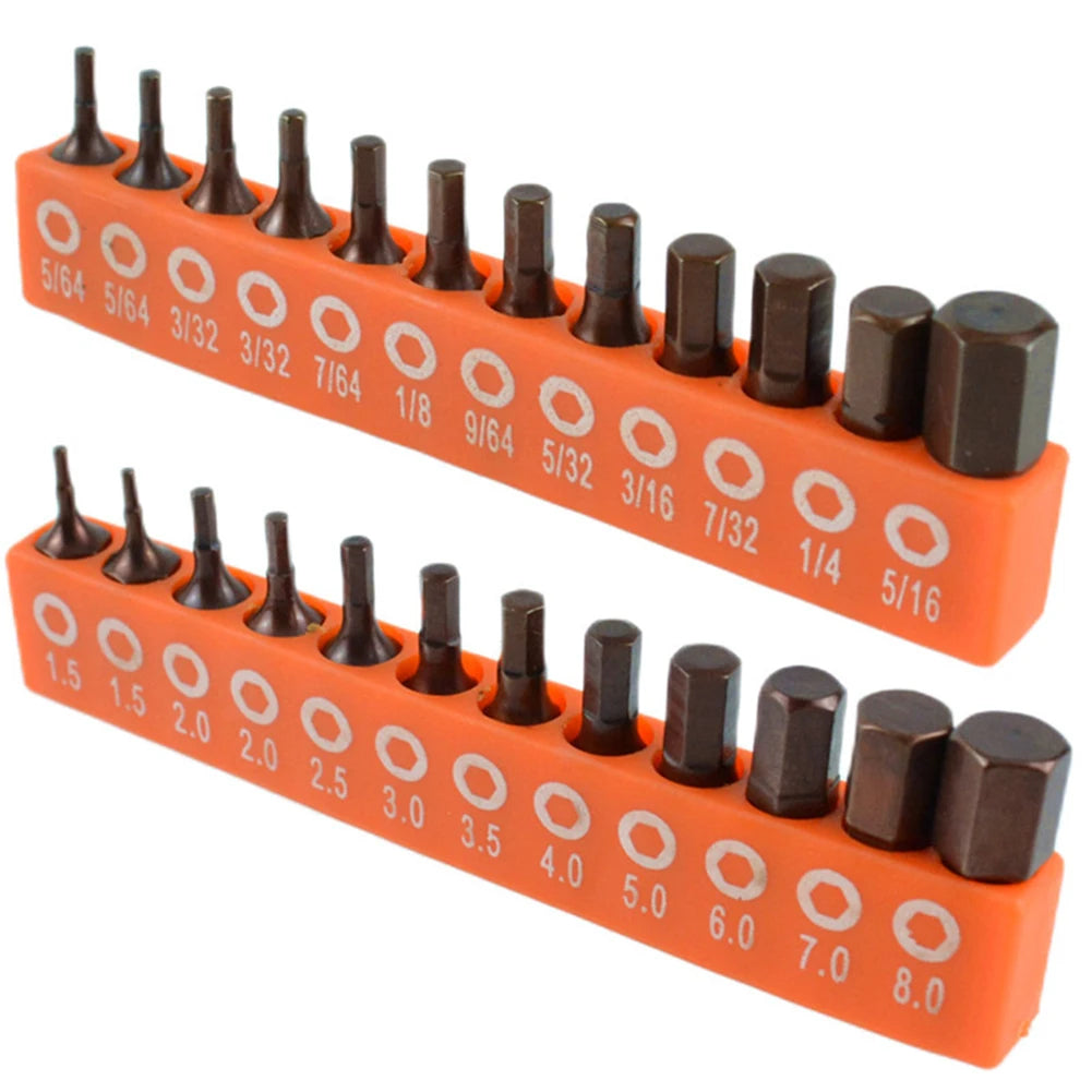 12pc/24pc Screwdriver Bit Set 25mm 1/4in Hex Shank Security Magnetic Driver Bit Pneumatic Electric Screwdriver Bit Hand Tool Set