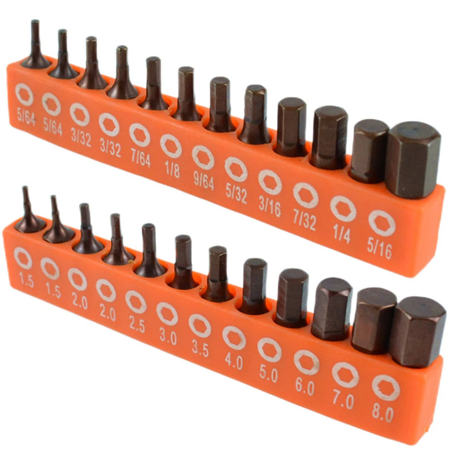 12pc/24pc Screwdriver Bit Set 25mm 1/4in Hex Shank Security Magnetic Driver Bit Pneumatic Electric Screwdriver Bit Hand Tool Set