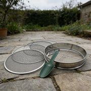 Garden Soil Sifter With 4 Mesh ScreensStainless Steel Rock Sifter Filter Mesh Flower Plant Nursery Soil Sifter For Soil Stone