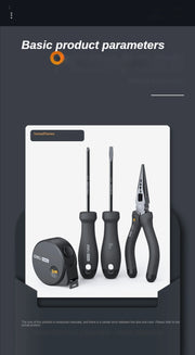 Deli new tool set household home series household screwdriver tape wrench vice tape art knife raw material belt tool collection