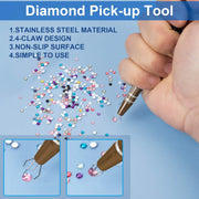 Professional 4 Claws Tweezers IC Extractor Jewelry Tweezers Precision Parts Clamp Tweezers Electronic Component Pick Up Puller
