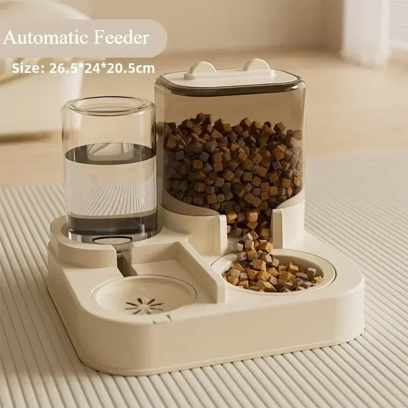 Cat feeder, dog cat basin with water dispenser bowl, dog food automatic circulation, cat food utensils, pet products universal