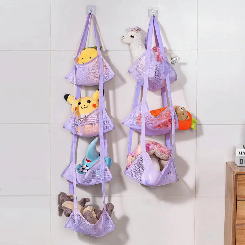 Storage Solution for Sports Equipment, Wall Mounted Mesh Hanging Bag for Basketball Soccer.