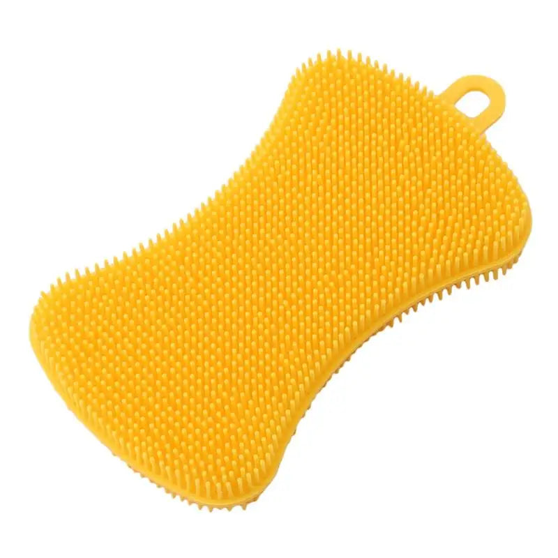 Kitchen Silicone Sponge Dish Washing Scrubber Household Dishes Cleaning Sponge Kitchen Gadgets Brush Accessories