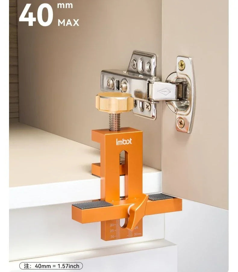 Woodworking Cabinet Door Installation Jig,Door Panel Installation Rebounding Device Drilling Tool 2 in 1 Quick Positioning Tool