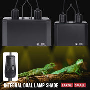 Reptile Accessories One-piece Double Lampshade Reflective Thermal Insulation Heating Lampshade for Lizards Turtle Snakes Spiders