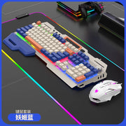 Gaming Keyboard Spanish Russian Arabic Keyboard 100% Layout RGB Backlight Gamer Keyboard Volume Knob Wired K90 104 Keys Hand Sup