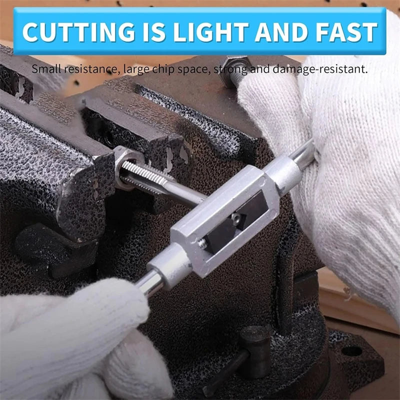 Adjustable Wrench T-Handle Milling Tap High Speed Steel Taps Metric Screwdriver Thread Tapping drill Holder Hand Tool Set