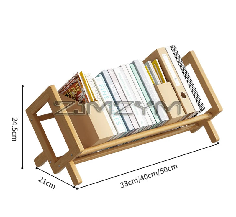 Desktop Bookshelf Home Living Room Small Decoration Bamboo Decorative Shelf Desk Multi-shelf Bookcase Storage Shelf