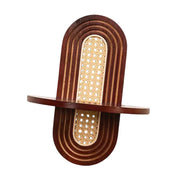 Arch Wooden Shelf Boho Home Decor for Figurines Display Living Room Bathroom