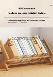 Desktop Bookshelf Home Living Room Small Decoration Bamboo Decorative Shelf Desk Multi-shelf Bookcase Storage Shelf