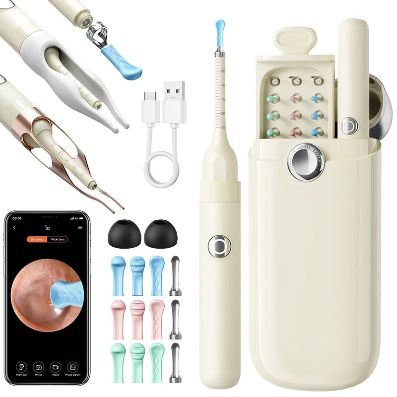 Upgraded Smart Visual Ear Wax Cleaner With Camera 800W HD Endoscope Multi-Functional Visual Ear Cleaning Tool Includes Storage