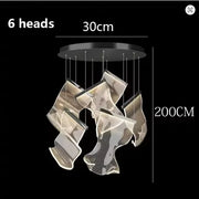 2025 New Smart LED Chandelier APP Control Modern Stair Light Living Room Luxury Ceiling Lamp Dimmable for Bedroom Decoration