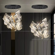 2025 New Smart LED Chandelier APP Control Modern Stair Light Living Room Luxury Ceiling Lamp Dimmable for Bedroom Decoration