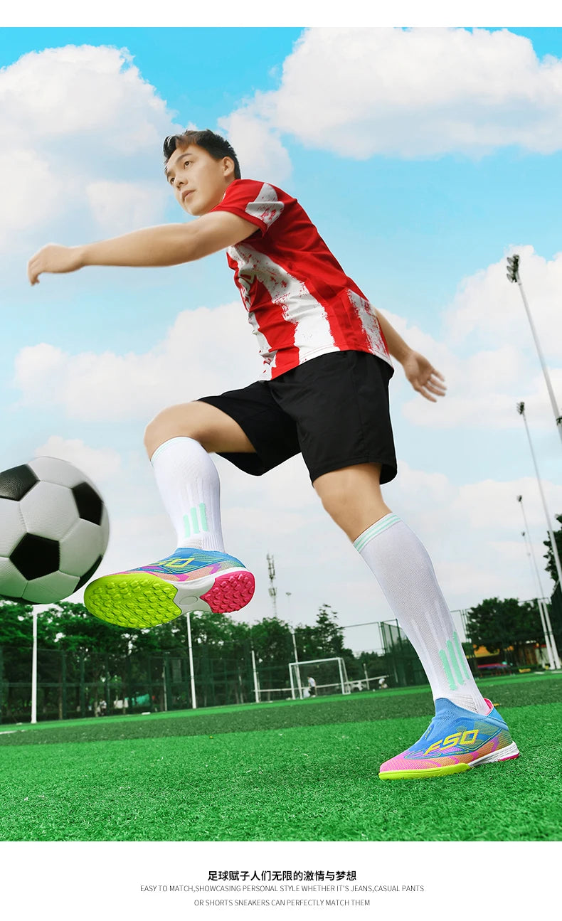 Men Women Soccer Shoes Society Professional Ultralight Cleats Indoor Football Shoes Training Outdoor Football Boots Resistant