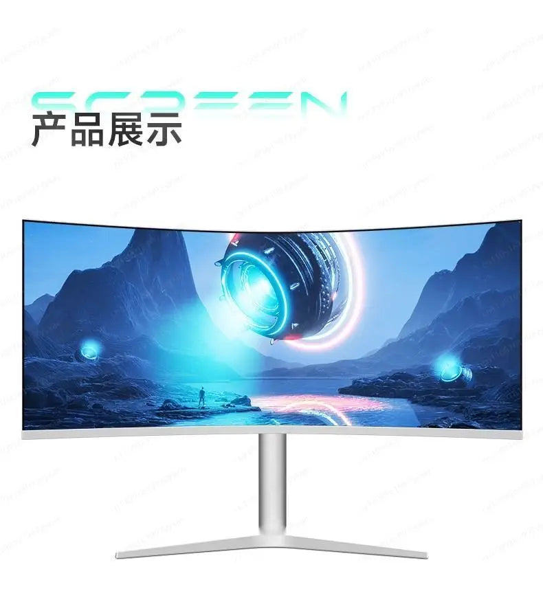 The new 34-inch 4k165hz monitor curved IPS ultra-wideband fish screen 21:9 game is 38 inches more