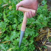 Hand Dibber Garden Tool Stainless Steel Garden Dibber With Wood Handle for Sowing Transplanting Planting Bulb Digging