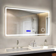 Smart Bathroom Mirror, Toilet, Washroom, Wall Mounted, LED Light Mirror, Anti Fog, Defogging, Bathroom Mirror, with Time Display