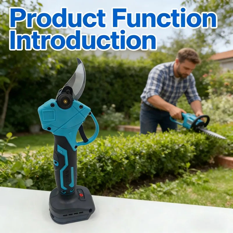 30mm Cordless Brushless Electric Pruning Shears Tree Bonsai Trimming Tool Branch Cutting Electric Tool For Makita 18V Battery