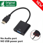 1080P HDMI-compatible To VGA Adapter Converter with Audio Power Supply for PS4 Desktop PC Laptop TV Monitor Projector Computer