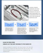 Smart Home Ultrasonic Cleaner for Jewelry Glasses Circuit Board Watches Denture Teeth Razor Ultrasound Cleaning Washing Machine
