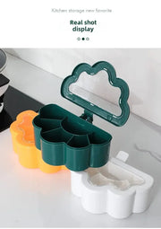Kitchen 6-in-1 Seasoning Box Set Pepper Sugar Bowl Salt Spices Stirring Storage Jars Gadget Accessories Condiment Container Jar