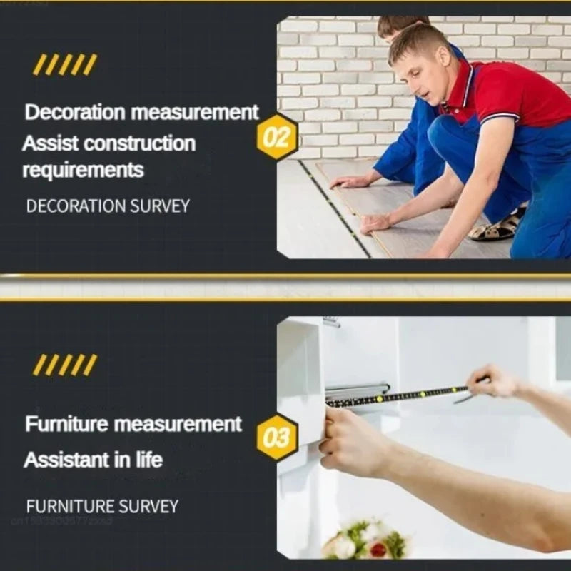 3/5M Measuring Tape Thickened High-Precision Steel Tape Measure Multifunctional MIni Woodworking Portable Measur Tools