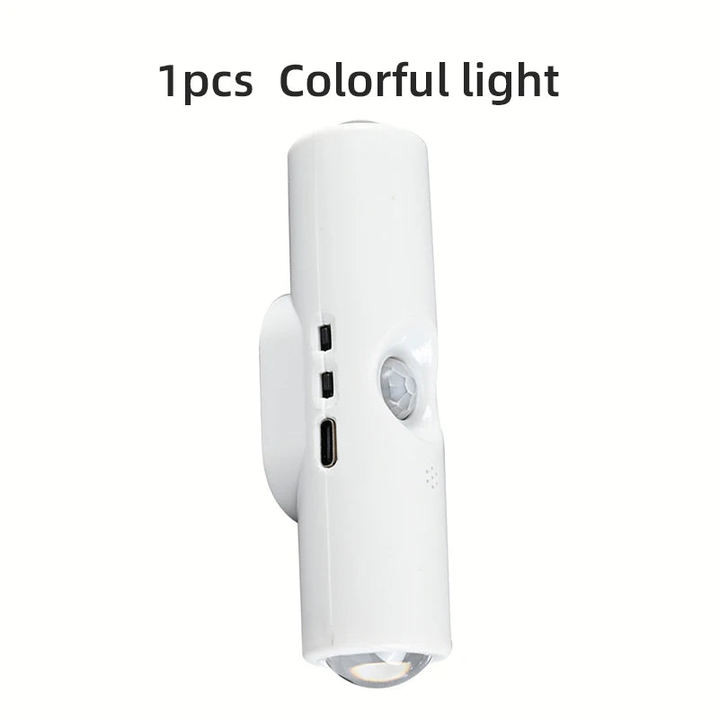Smart Sensor Night Light Charging Wall Light Dimming AAtmosphere Light Suitable for Corridor Stairs Wardrobe Bedroom Bedside