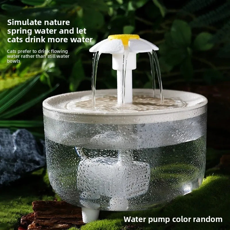 Cat drinking fountain with continuous constant-temperature heating for winter water dispenser for kittens water feeding bowl