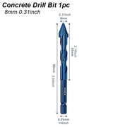 Masonry Concrete Spiral Drill Bit Eccentric for Glass Ceramic Tile Brick Plastic Wood Mason Hard Alloy Wall Hole Cutter Saw Blue