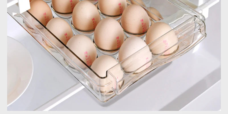 Hanging Fridge Storage Clear Refrigerator Shelves Organizer Eggs Fruits Vegetable Food Container Space Saving Kitchen Drawer Box