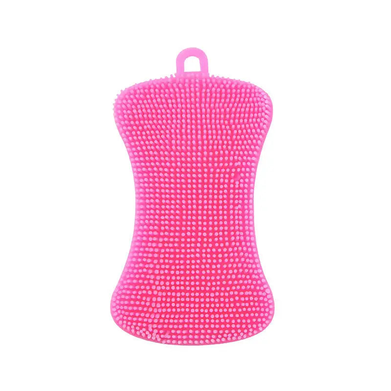 Kitchen Silicone Sponge Dish Washing Scrubber Household Dishes Cleaning Sponge Kitchen Gadgets Brush Accessories