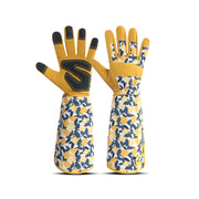 Gardening Gloves for Women Breathable Long Garden Gloves with Grip Thorn-Proof Leather Work Gardening Gloves