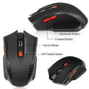 2.4G Wireless Mouse with USB Receiver Ergonomic Optical Mouse Universal Compatibility Computer Gaming Mouse Gift for PC Laptop