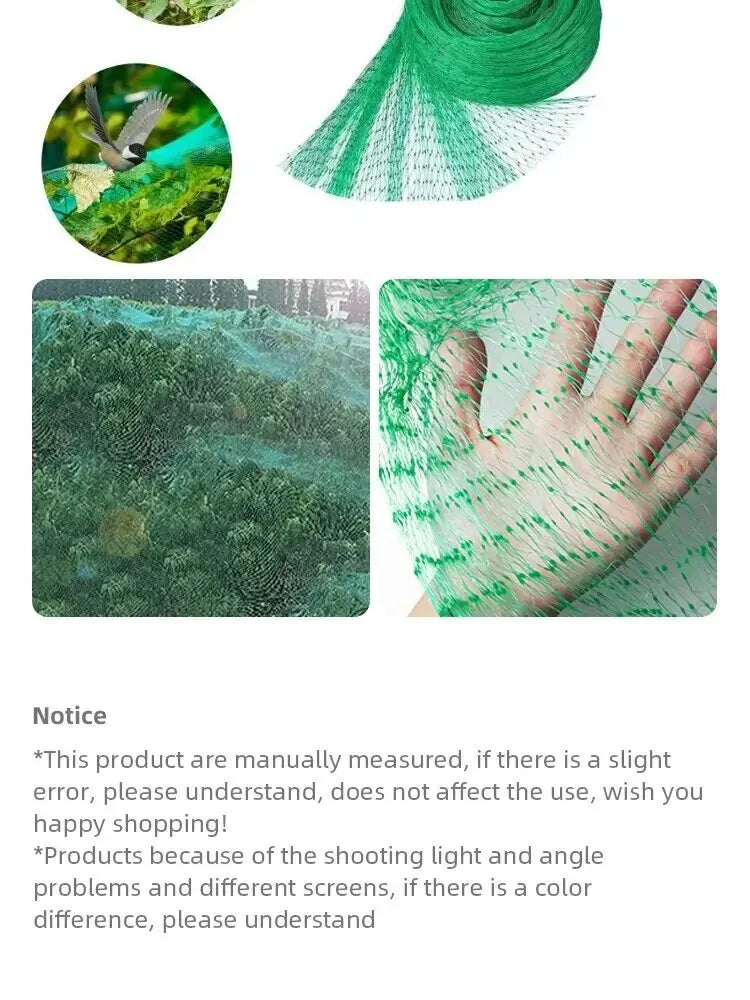 Garden Netting Green Woven Mesh Protect Plants Fruits Flowers Trees Stretch Fencing Durable Net Stops Birds Deer Animals