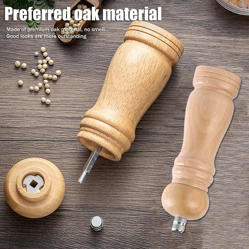 Kitchen Essential Wood Pepper Mill,Adjustable Grinder for Fresh Flavor,CeramicMechanism,Perfect Housewarming or Host Gift,3Sizes