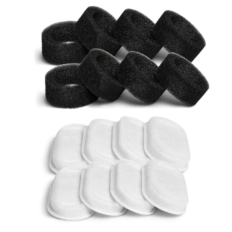 16 Sets Cat Water Fountain Filters for 108Oz/3.2L and 67Oz/2L Adjustable Water Flow Pet Water Fountain Cat Fountain Accessories