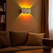 Smart Magnetic LED Wall Lamp with Motion Sensor Night Light 3 Color/Multicolor USB-Powered for Bedroom Living Office Wardrobe