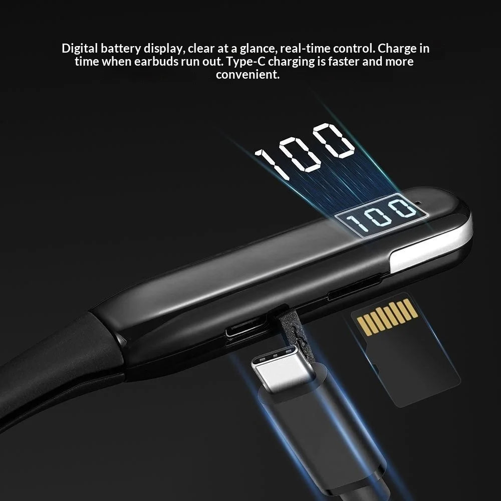 Neck-hung Wireless Bluetooth Headphones Lossless Sound Quality Noise Cancellation High Sound Quality Sports Business E-Sports Ga