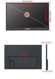 14 Inch Portable  Touch Monitor Non-touch optional 16:10 400cd/m2 Gaming Computer Expand Display For XBox PS4/5 Switch Loptop