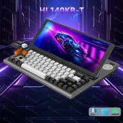 68 Keys Gaming Mechanical Keyboard 12.3'' IPS Touch Screen with Camera and Speaker RGB Support Hot Swappable  Ergonomic Design